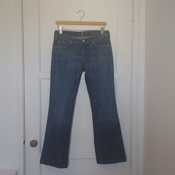 7 For All Mankind Women's Bootcut Dark Wash Jeans Size 28 - Picture 1 of 8